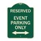 Signmission Event Parking W/ Bidirectional Arrow Heavy-Gauge Aluminum Sign, 24" x 18", G-1824-24073 A-DES-G-1824-24073 - alternate 1
